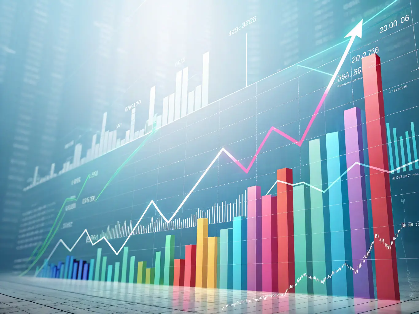 A vibrant graph showcasing exponential growth, symbolizing the potential for high returns with Best Multibaggers' stock recommendations.